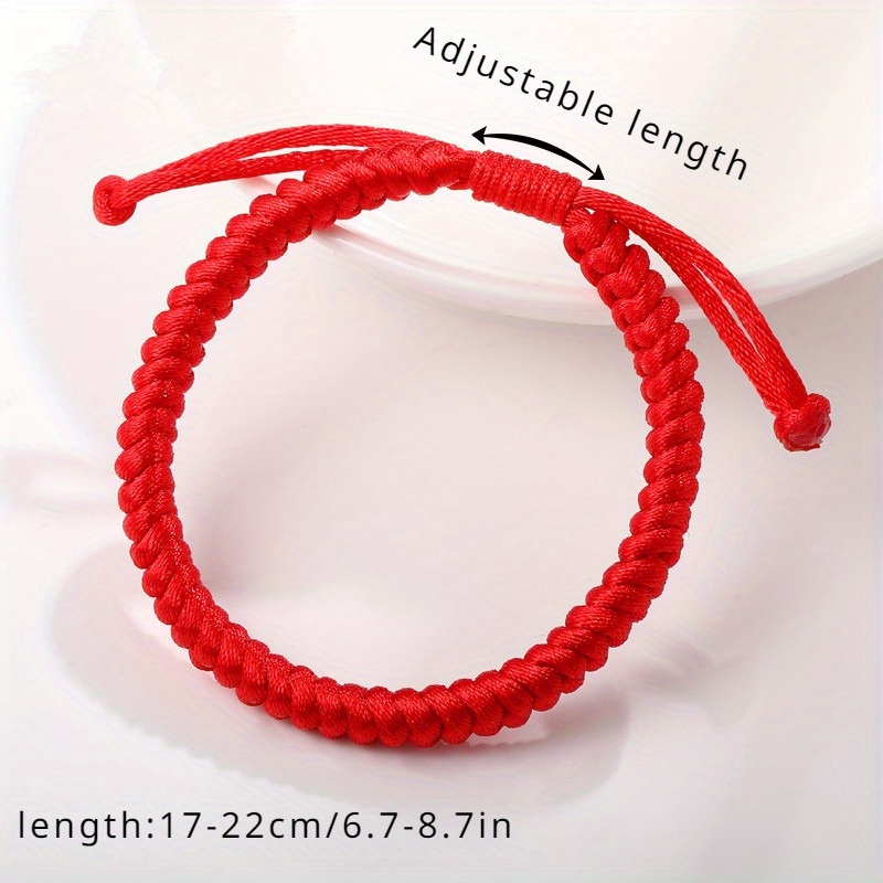 Hand Woven Red Rope Adjustable Couples Bracelet