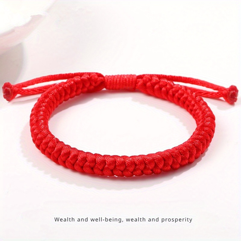 Hand Woven Red Rope Adjustable Couples Bracelet