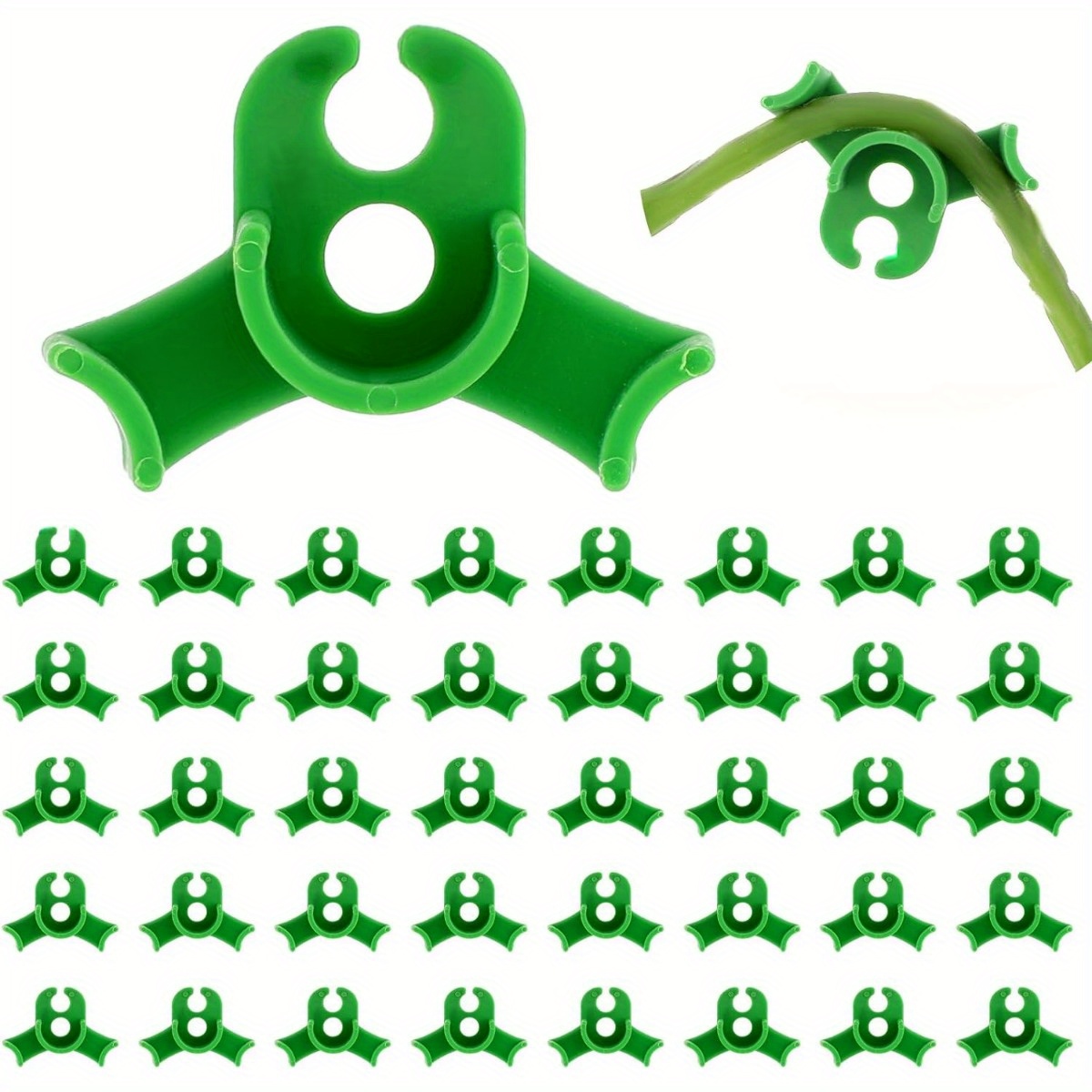 

40-piece Green Plant Training Clips For Low Stress Growth - 90° Bud Bender & Branch Trainer For Gardening