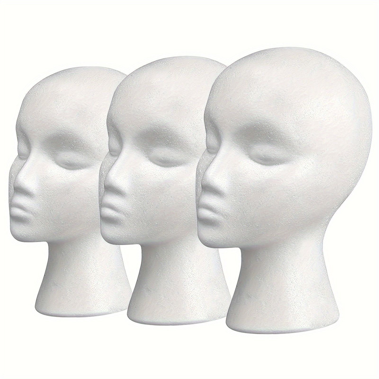 

1pc Female Foam Mannequin Head For Wigs, Hats, Hairpieces Display - Styling Stand And Holder, Tall Foam Head Mold For Salon And Home Use, Unscented, Durable Other Materials