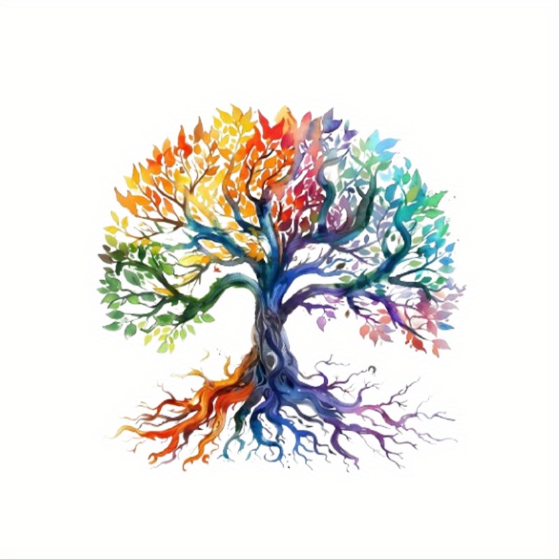 TEMU 1pc Tree Of Heat Transfer Sticker, Suitable For Ironing Heat Transfer Suitable For T-shirt Clothing, Bags, Pillows, Backpacks