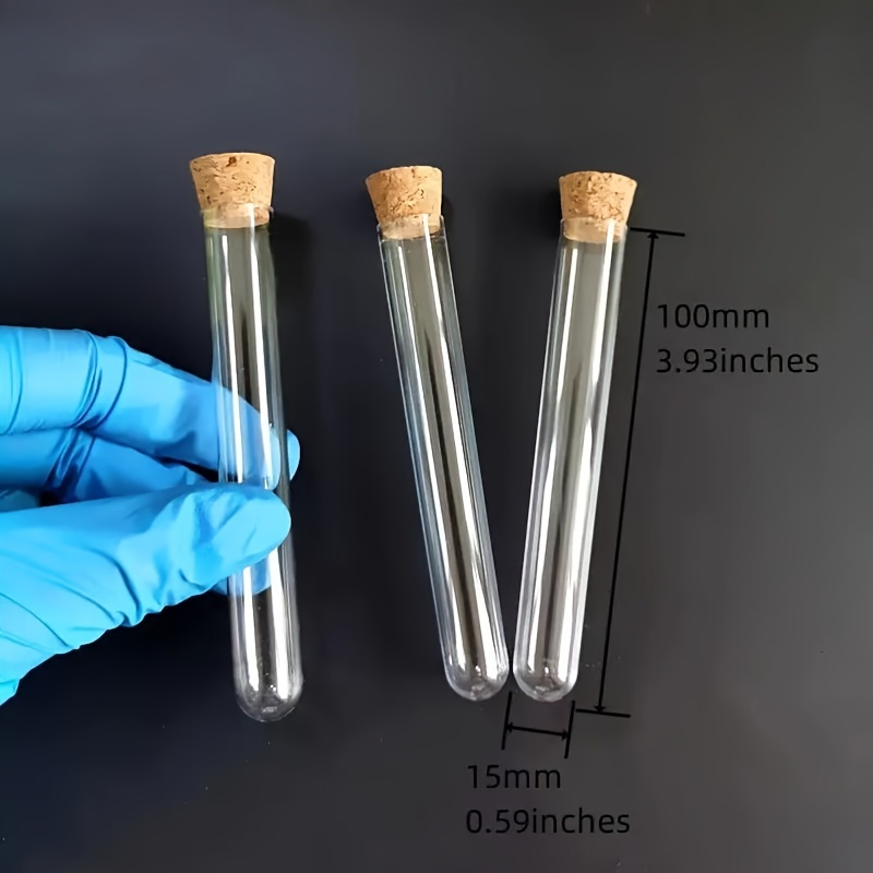 3/5pcs Hard Plastic Test Tubes With Cork Stopper Party Candy Salt Vials Wedding Gift Favor