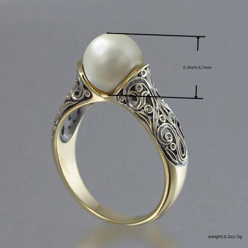 טבעת נשים עם דוגמת פנינים בהג'ת, או מתנת נשים ומפגש