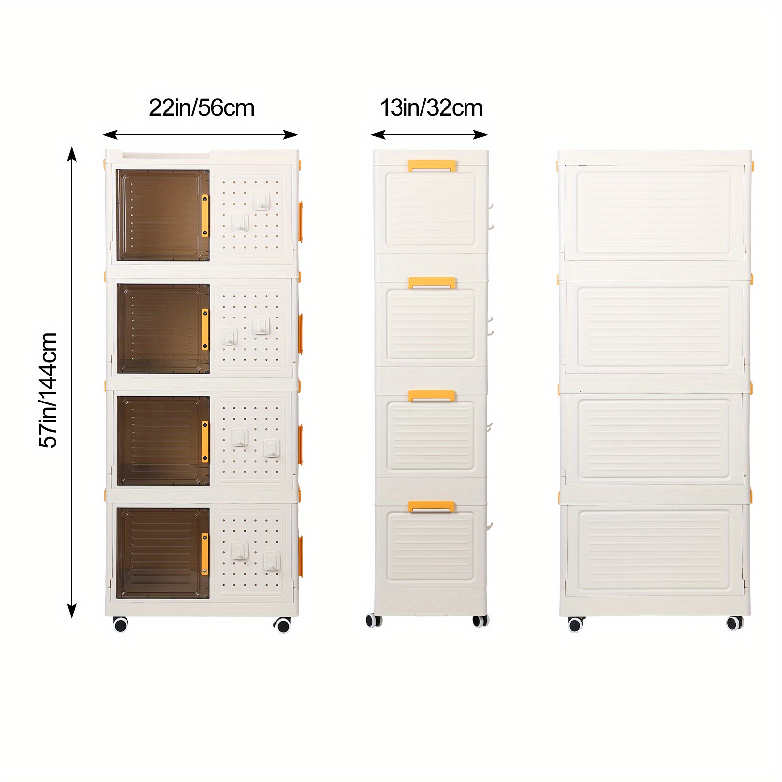 4 tier Foldable Storage Organizer Stackable Transparent Bins - Temu