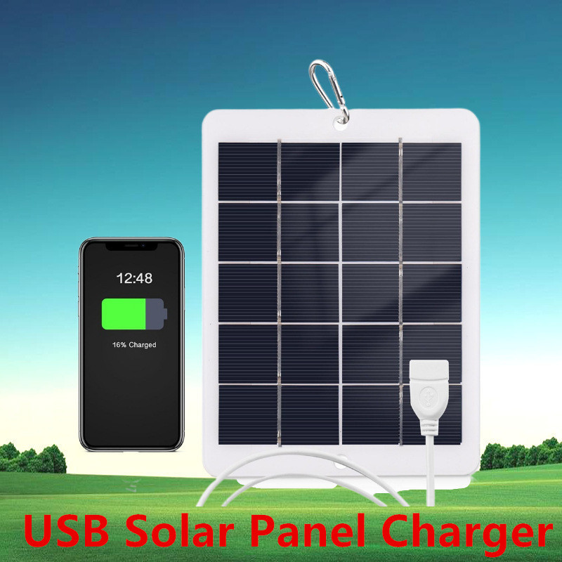 

Portable Solar Usb Charger Panel - Ideal For Outdoor Travel & Camping, Compatible With Power Banks, Flashlights, Fans