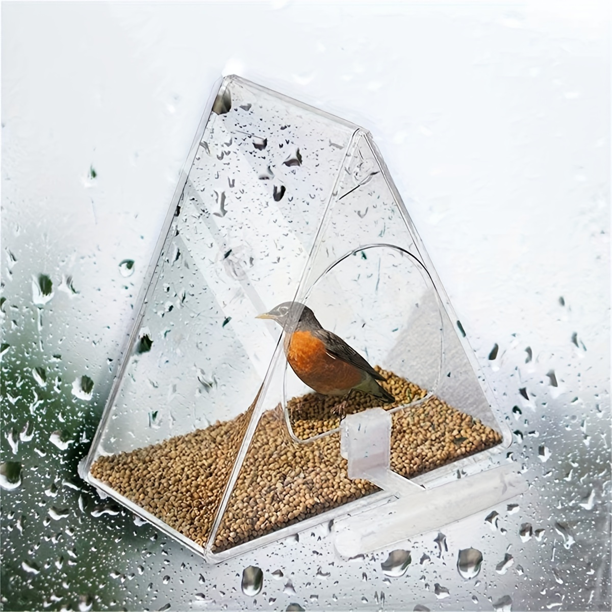 

Acrylic Window Bird Feeder With Strong Suction Cup For Outdoor Garden And Yard - Clear Transparent Design For Bird Watching - Durable Pmma Material - Ideal For Species