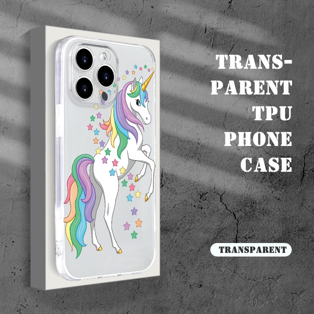 simple five pointed star colorful unicorn print high end Temu