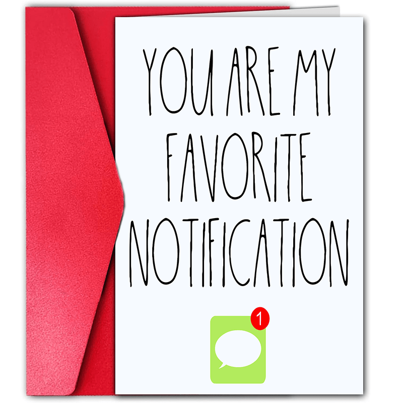 

Funny Long Distance Relationship Card - Couples, 'you're Notification' Message, Ideal Gift & Stationery Item