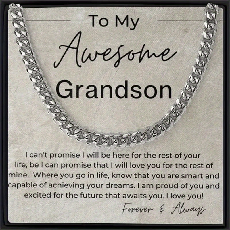 

Boys Teen Casual Chain Necklace Gift For Grandson Party Traveling Performance