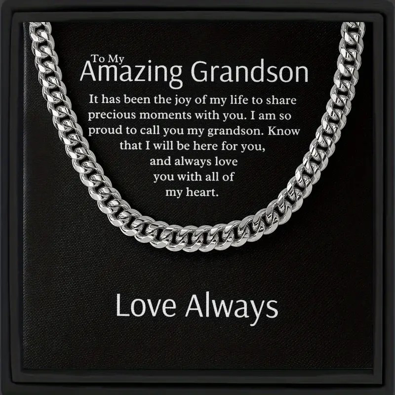 

Creative Trendy Hip Hop Style Chain Necklace Durable Stainless Steel Necklace Decorative Accessories Holiday Gift For Boys And Girls