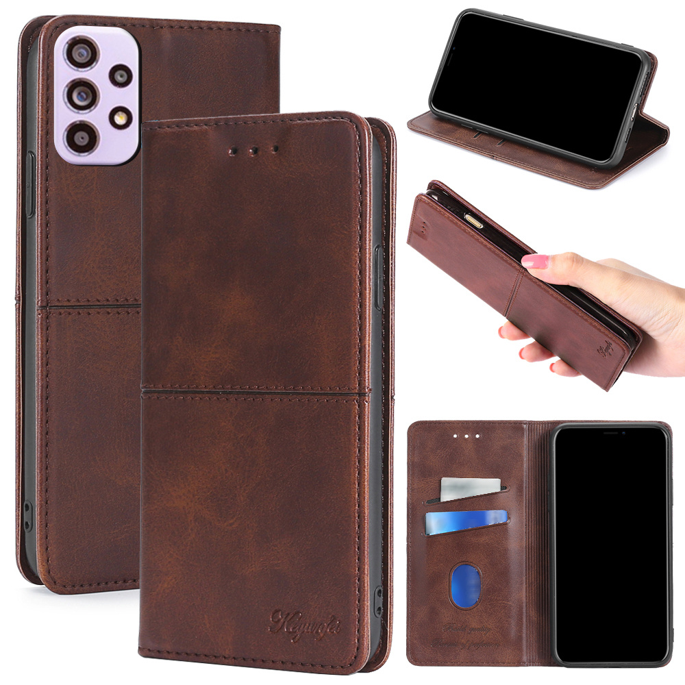 

Luxury Faux Leather Wallet Phone Case With Card Slots And Kickstand For Samsung Galaxy A23 4g, M23 5g, M10s, A30, A20, A31, A32 5g, A33 5g, A35 5g - Tpu Protective Flip Cover