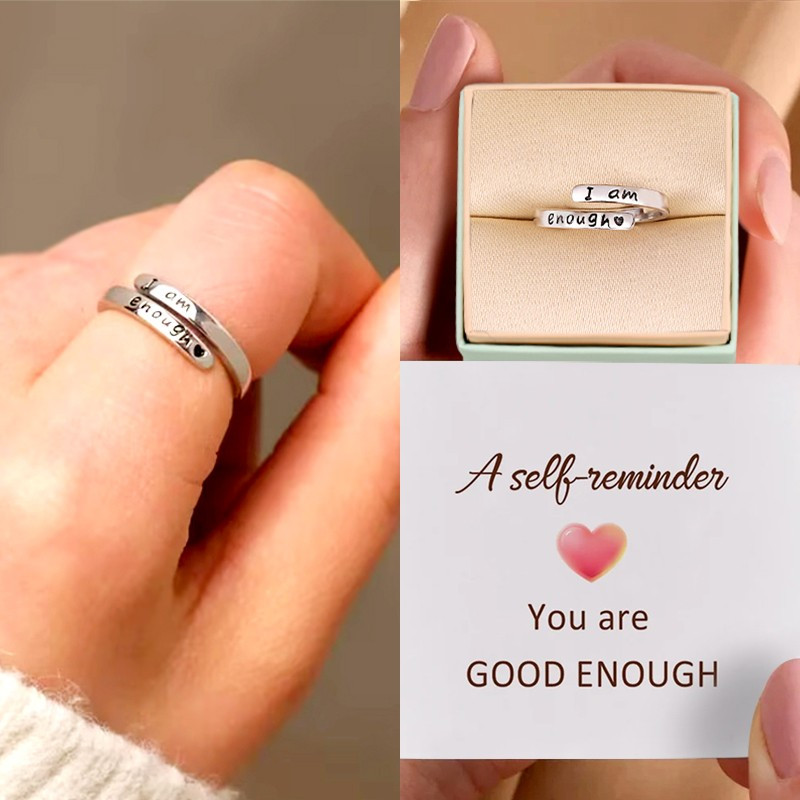 

Elegant And Stylish Opening Encouragement Ring With Card Box Valentine's Day Christmas Gift Anniversary Gift Birthday Gift Encouragement Gift