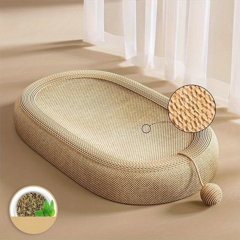 

Durable Sisal Cat Scratcher Lounge - All-season Integrated Play & Rest Area For Cats Cat Scratchers For Indoor Cats Cat Toys For Indoor Cats Scratcher