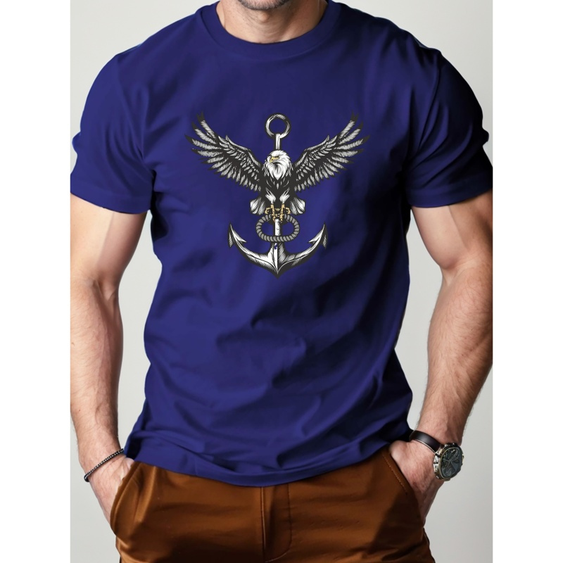 

Vintage Eagle And Anchor Pure Cotton Men's Tshirt Comfort Fit