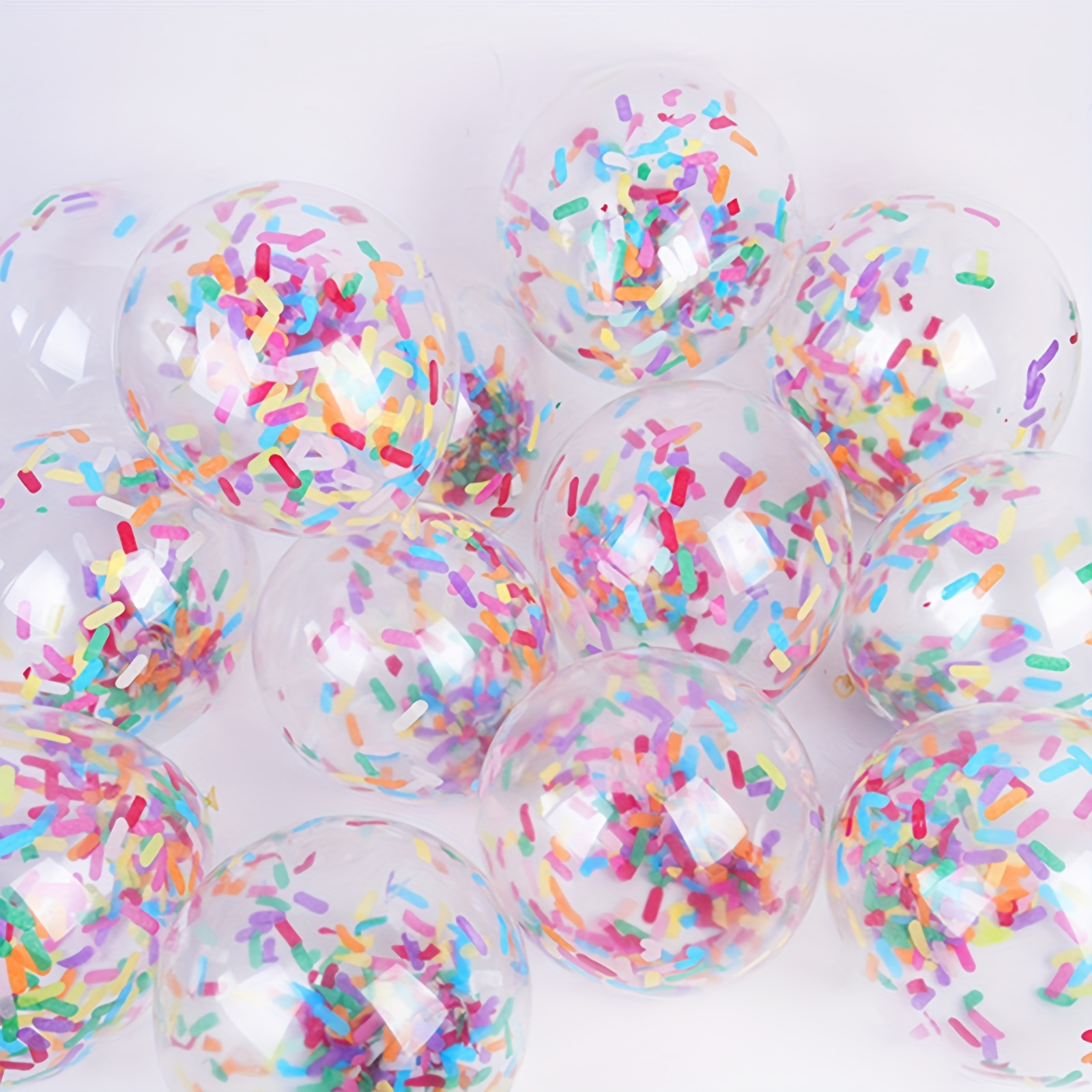 

10-piece Vibrant Ice Cream Confetti Balloons - Ideal For Birthdays, Holidays & Photo Props, Perfect For Parties & Home Decor