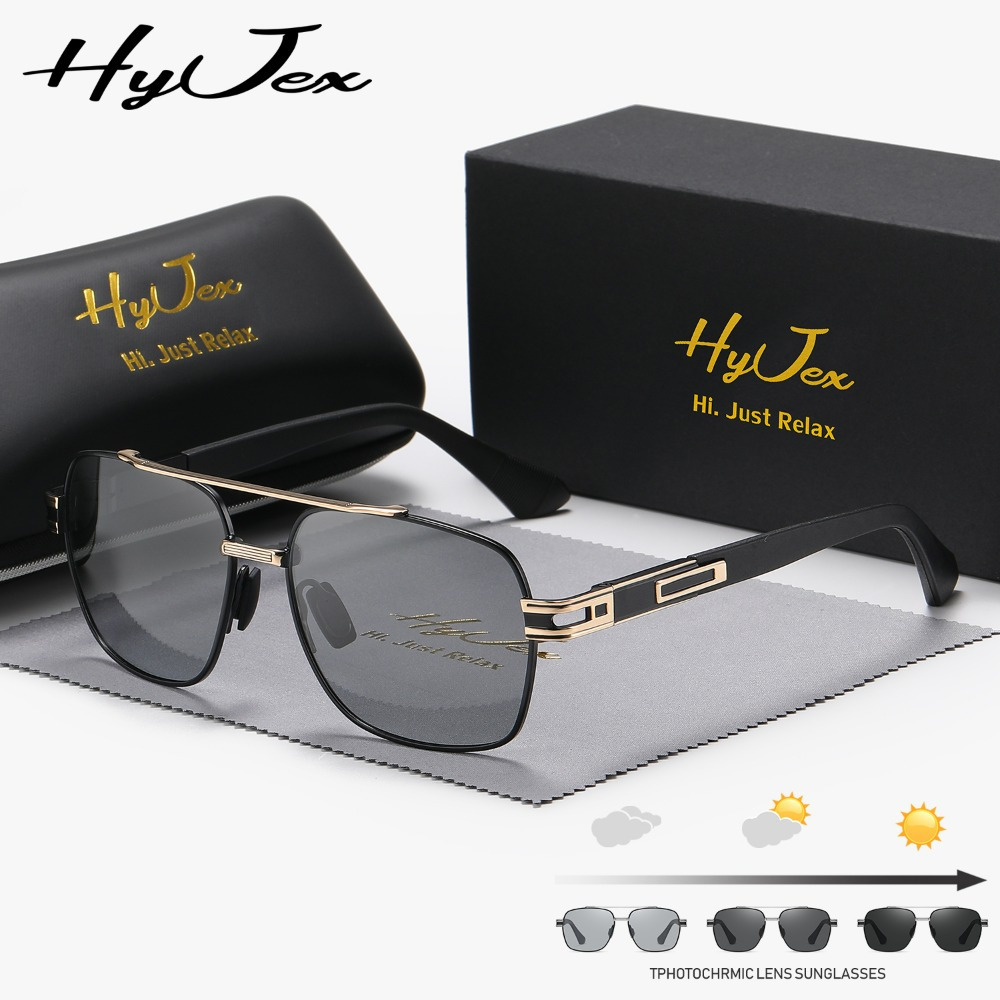 

Unisex Fashion Polarized Sunglasses Retro Metal Frame Driving Photochromic Sunglasses