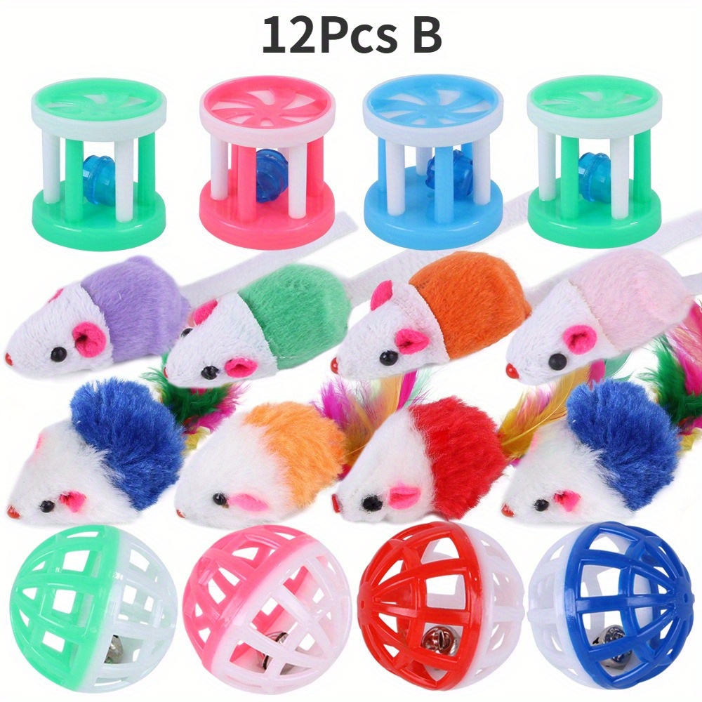 

Super Cat Toy Combination Set Cat Toy Artificial Feather Multi-combination Cat Supplies Set Pet Supplies Accessories Color Random