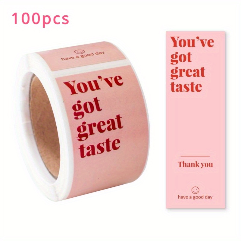 

100-piece Elegant Thank You Stickers - Self-adhesive Sealing Labels For Gift Boxes, Pieceaging & Takeout Delivery - White/pink Stickers Aesthetic Paquetes