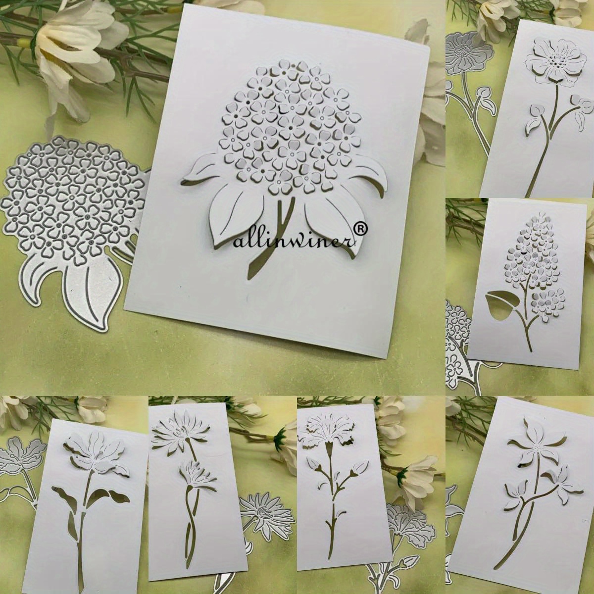 

Flowers Background Frame Metal Cutting Dies Stencils Die Cut For Diy Scrapbooking Album Embossing