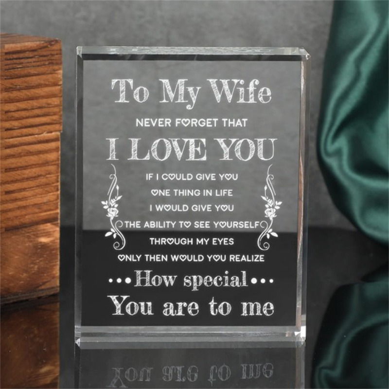 

Gifts For Wife Mothers Day, Birthday Gifts For Wife From Husband, Anniversary Valentines Day Gifts For Her Women, To My Wife Birthday Gifts Ideas Crystal Keepsakes