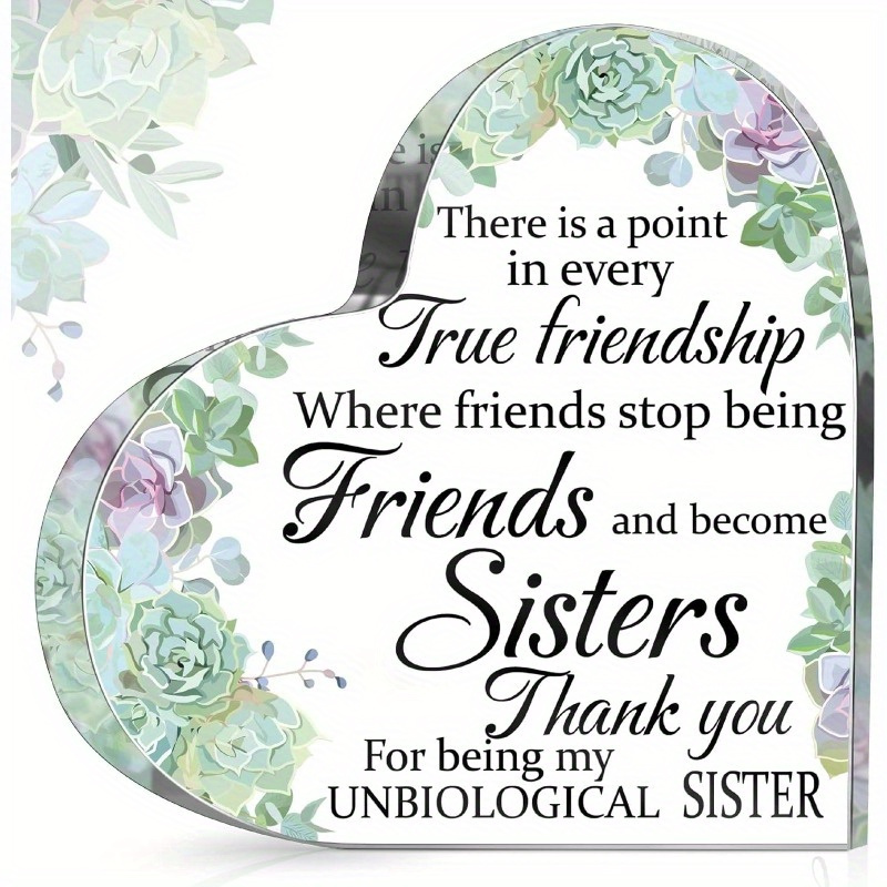 

Friends Gifts For Women Friendship Bestie Plaque For Female Best Sunflower Flower Sister Gift Christmas Birthday Thank You Gift For Women Acrylic Friendship (vivid Style)