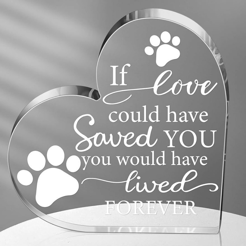 

Pet Memorial Gift Pet Keepsake Gift Sympathy Gift For Loss Remembrance Gifts Cat Memorial Gifts Bereavement Crystal Acrylic Heart Decor Crystal Acrylic Heart Condolence Gifts For Loss Of Loved 1