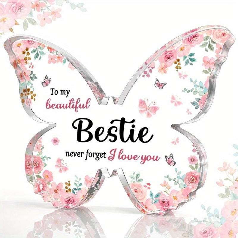 

Unique Bestie Birthday Gift For Women -shaped Acrylic Plaque Keepsake - Day Gift, Valentines Day Gift, Christmas Gift For Best Friend