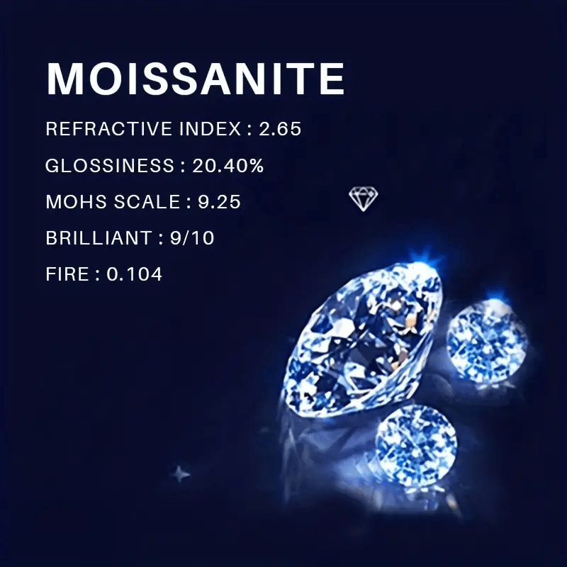 luxurious 2ct moissanite stacking rings set hypoallergenic s925 sterling silvery elegant court style for   for anniversaries special occasions   certificate gift box details 8