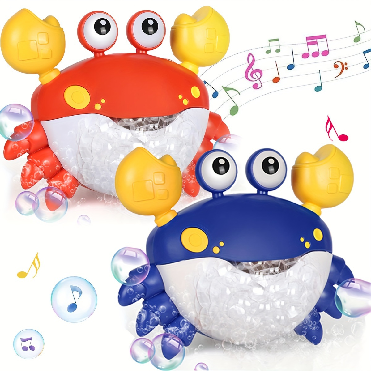 

Bubble Crabs Baby Bath Toy Funny Toddler Bubble Maker Pool Swimming Bathtub Soap Machine Bathroom Children Kids Perfect Best Gift For Friends, Christmas Halloween Birthday Holiday New Year