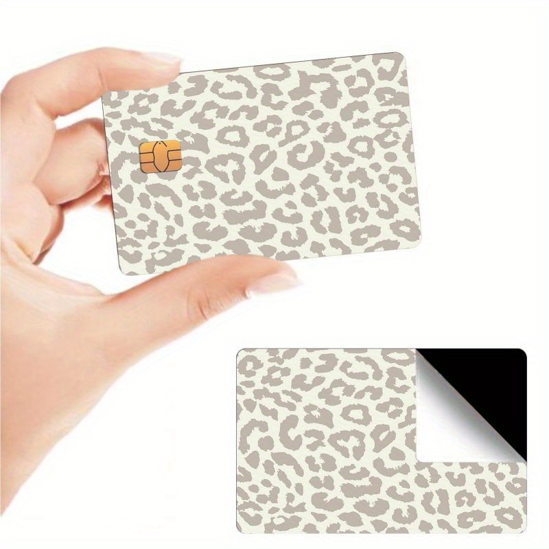 

Pvc Waterproof Debit Card Stickers, Light Khaki Spots, Set Of 2, Anti-wrinkling, Removable Vinyl, Digital-printed, Anti-fingerprint, Protective Personalized Bank Card Skins.