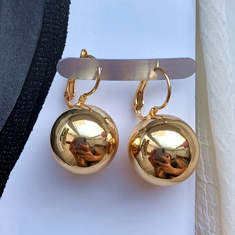 

Bohemian Ball Drop Earrings - Creative White/golden Dangle Jewelry For Women - Perfect Gift For Friends