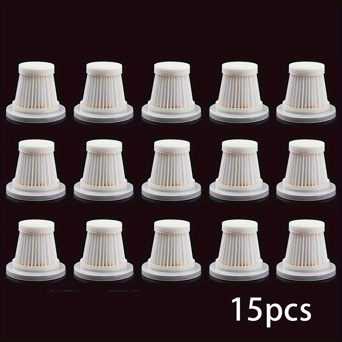 15pcs Multipurpose Car Vacuum Cleaner Filters - Durable, Washable & Reusable - Enhance Suction & Performance For Handheld Vacuums