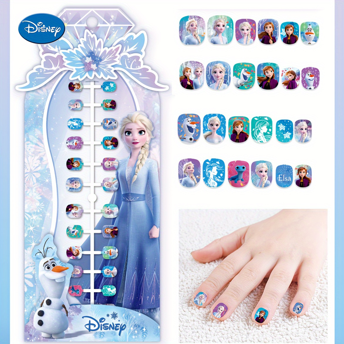

Disney & Princess Nail Art Decals, Diy Nail Design Stickers, Rubber Material, Festive Decorations For Women And Girls