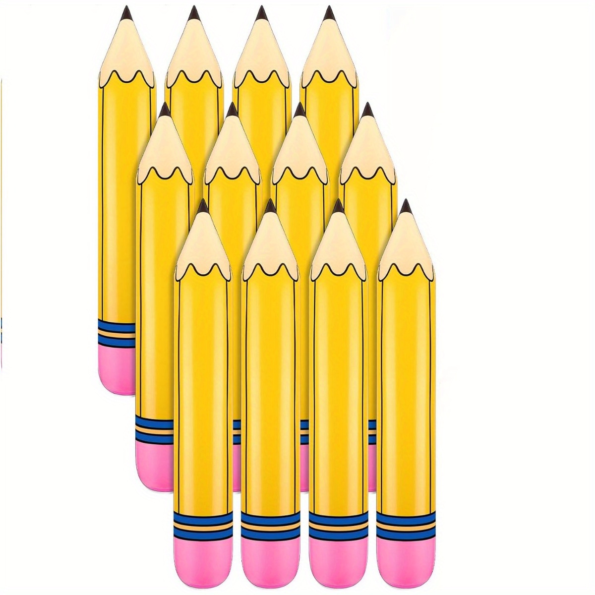 

2-pack Giant Inflatable Pencils - Perfect For Birthday Parties, Classroom Decor & Back To School Celebrations