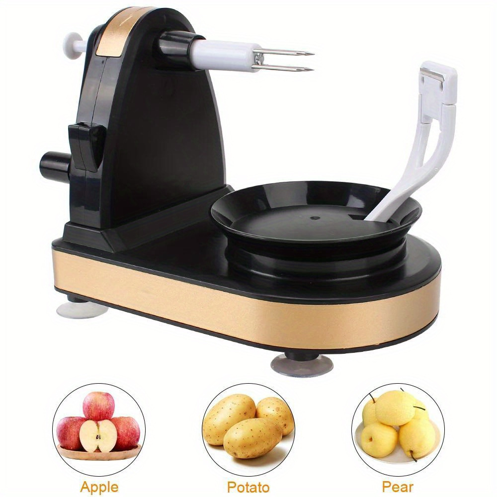 multifunctional hand cranked fruit peeler   potato pear corer cutter slicer machine straight     plastic material details 4