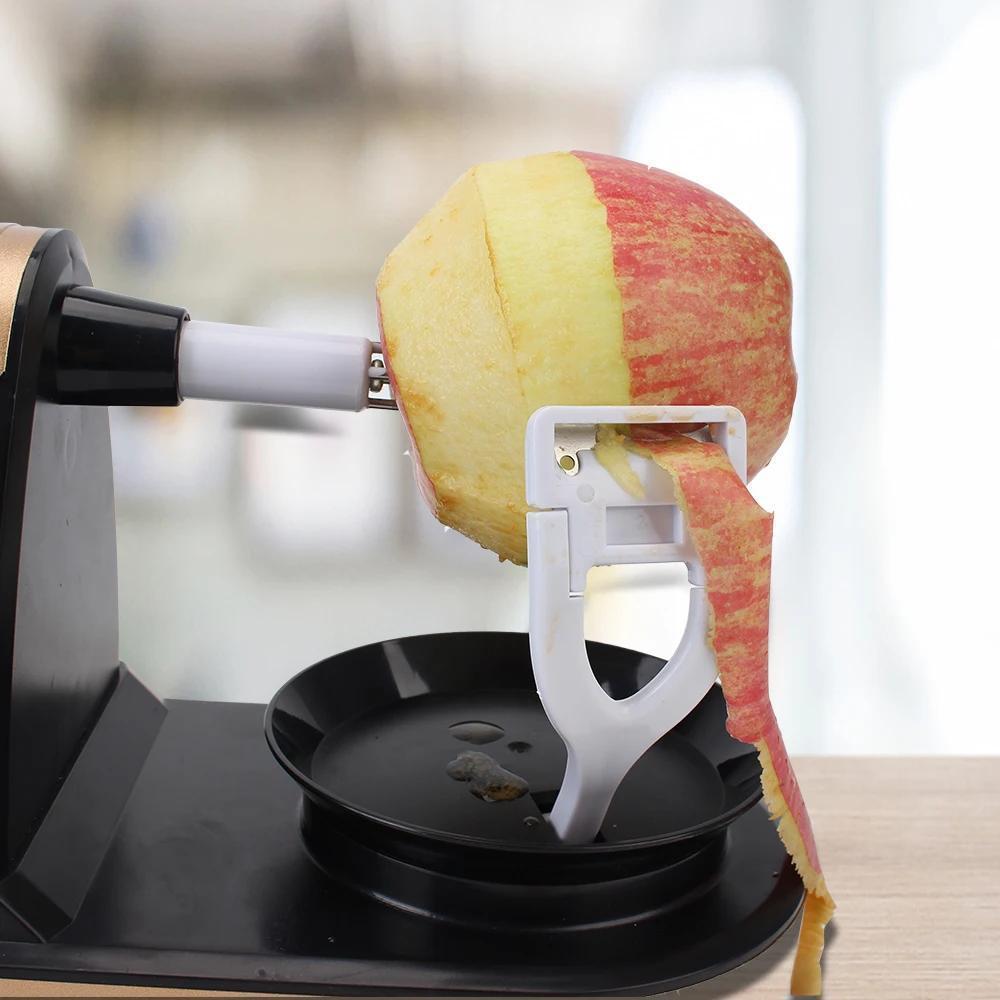 multifunctional hand cranked fruit peeler   potato pear corer cutter slicer machine straight     plastic material details 8