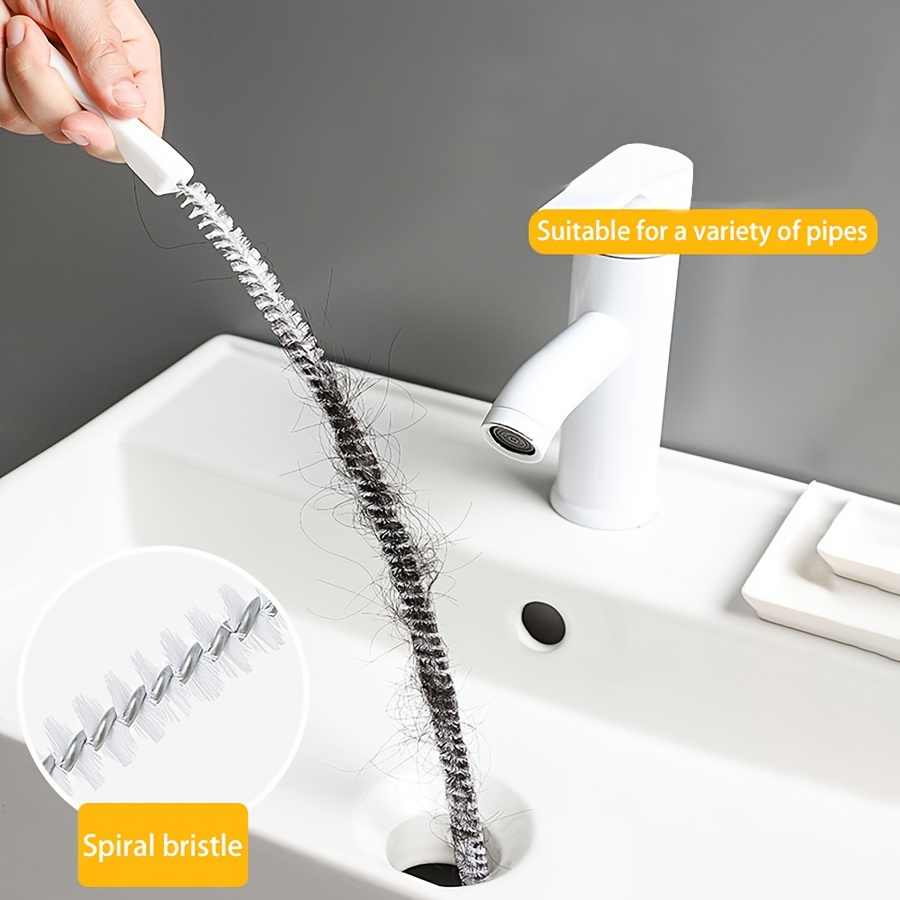 1    drain cleaning brush metal pipe sewer hair remover for kitchen bathroom and laundry drains details 6