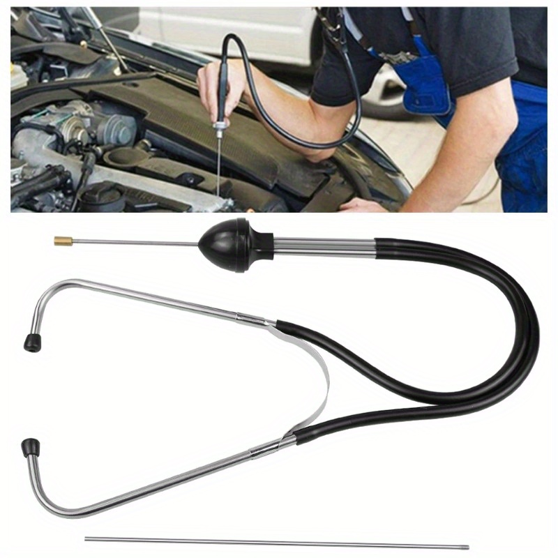 

Professional Mechanics Stethoscope For Car Engine - Precision Diagnostic Tool With Sensitive Sound Chamber, Easy-to-use Ear Button, Shockproof Handle - Ideal For Engine, Transmission & More