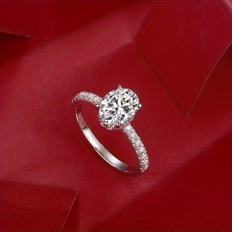 elegant 1 3ct moissanite ring  925 silvery perfect anniversary or mothers day gift for her party girls     details 0