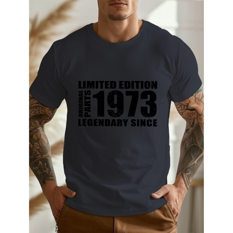 

1973 Limited Edition Print Tee Shirt, Novelty Tees For Men, Casual Short Sleeve T-shirt For Summer