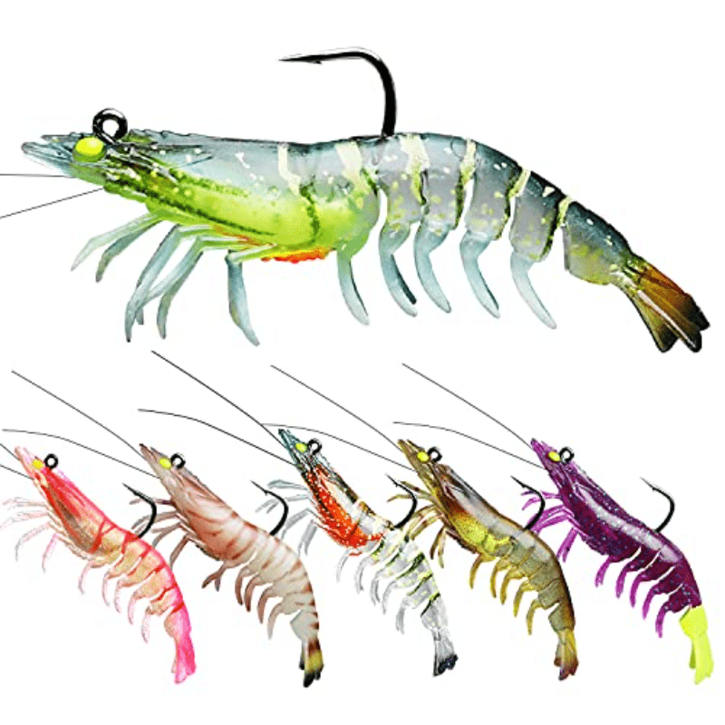 

Pvc Shrimp Fishing Lure, 1pc No-electricity -the-dark Soft With Anti-snag Hook, Strong Kicking Action, Ideal For Freshwater And Saltwater Angling, Effective For Bass, Trout, Crappie