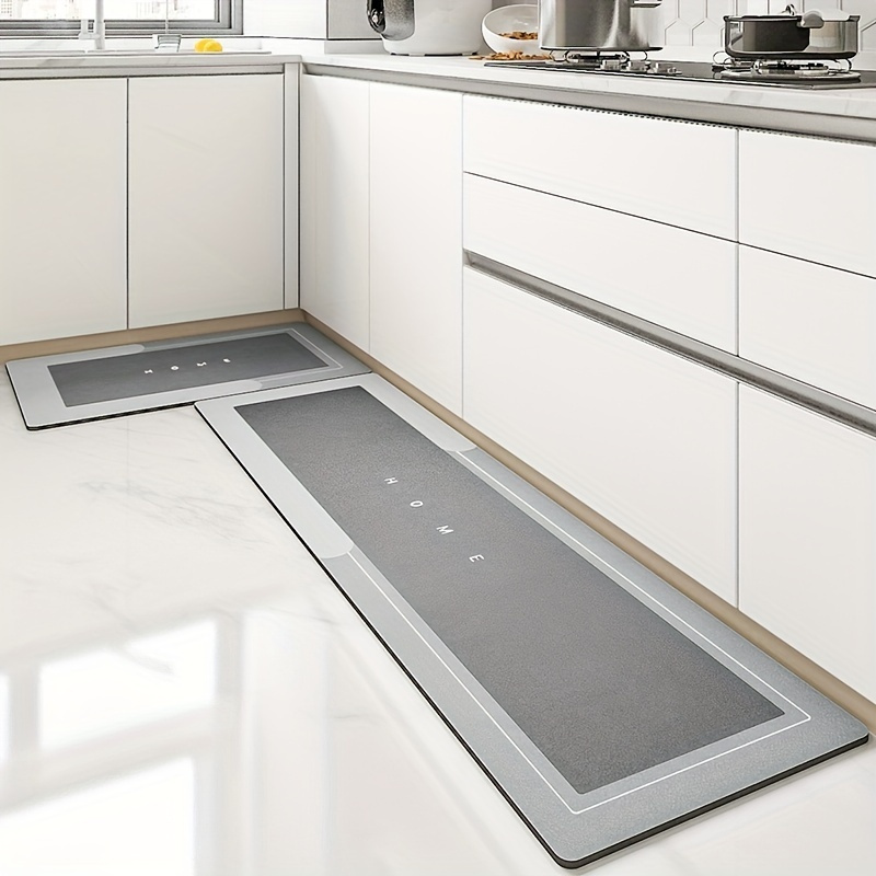 

1pc Diatom Mud Non-slip Absorbent Floor Mat - Durable, Washable & Waterproof For Kitchen, Laundry, Bedroom, Shower | Easy Clean Indoor Rug