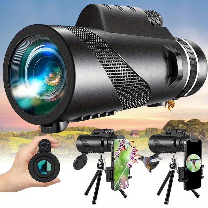

High Definition Monocular Telescope 10x42 With Bak-4 Prism, Fmc Lens, Professional Portable Scope For Adults - Waterproof Fog-proof For Bird Watching, Hiking, Concerts, Travel - Ideal Gift For Men