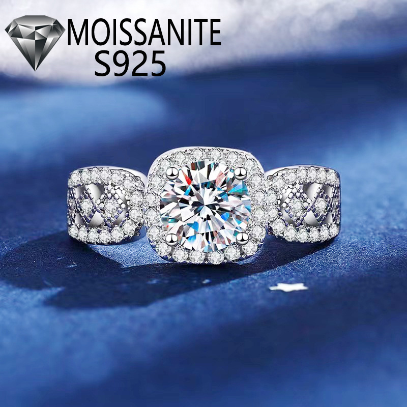 

925 1 Moissanite Engagement , , For , , Unique For Girlfriend, , , , Includes Box, . 4g