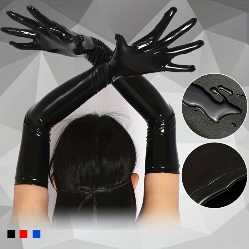 

Elegant Long Black Gloves For Women - Soft, Stretchy Polyester Fabric | Parties & Performances | Chic & Warm Accessory