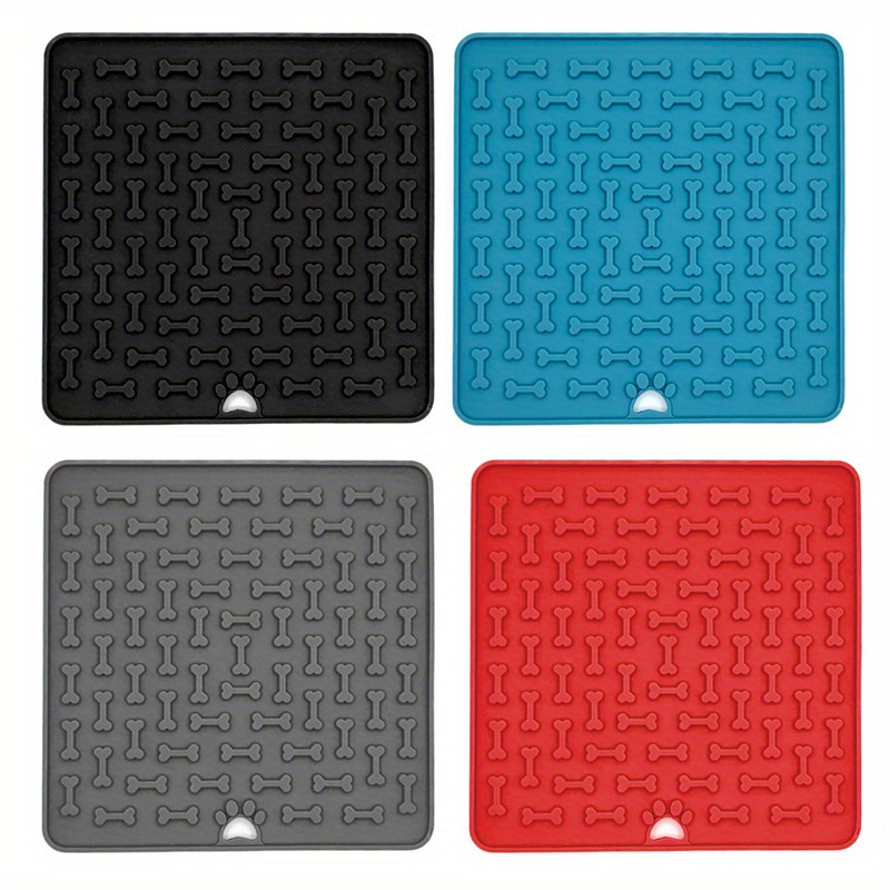 

Dog Slow Feeder Lick Mat, 1pc, Non-slip Suction Cup Back, Synthetic Rubber Feeding Pad For Dogs, Prevents Choking And Promotes Healthy Eating