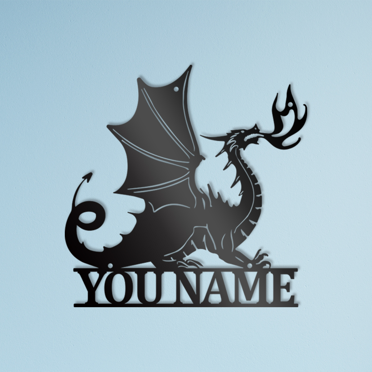 

(custom) 1pc Custom Dragon Metal Wall Art Personalized Dragon Lover Name Sign Home Decor Kid Boy Girl Nursery Decoration Birthday Housewarming