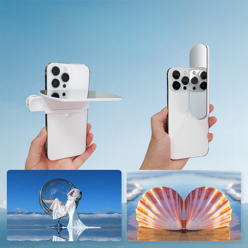 

New Sky Mirror: Portable Self-reflection Device For Mobile Phones - Angle Adjustable, Suitable For Camping And Travel