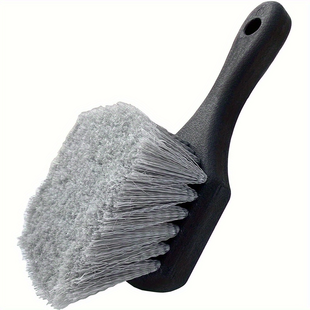 TEMU 1pc Soft Bristle Car Wash Brush - Effortlessly Cleans Wheels And Tires, Car Tire Brush Cleaner, Floor Brush, Pool Brush, Wheel And Tire Brush
