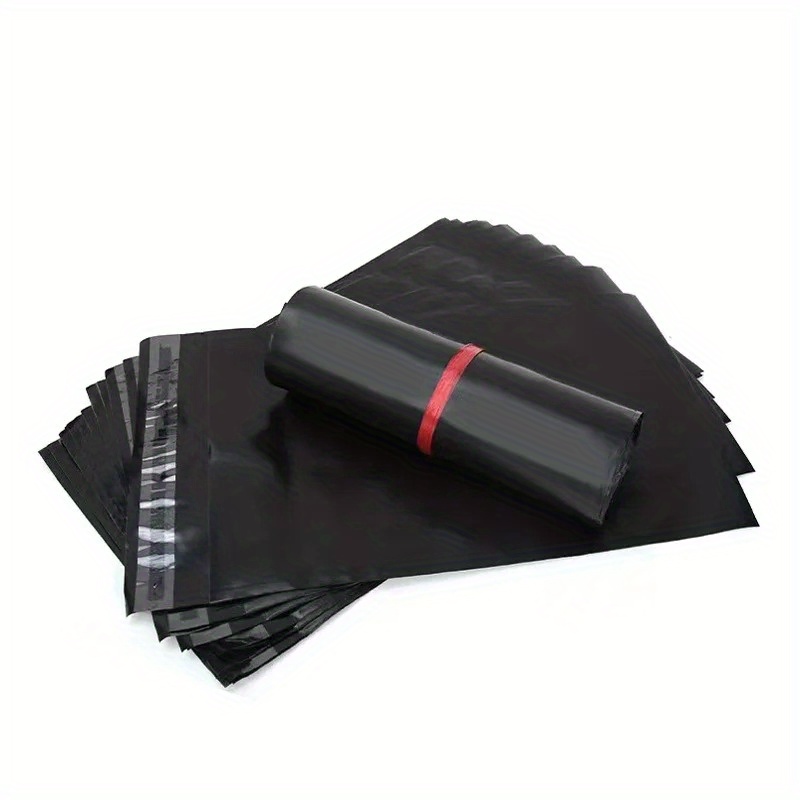 

100 Pcs Biodegradable Mail Bags: Matte Black, Polyethylene Envelopes For Packaging And Storage